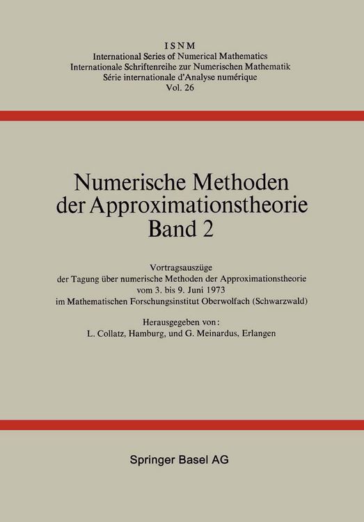 Produktbild: Numerische Methoden der Approximationstheorie