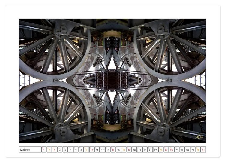 Produktbild: Faszination Spiegelung - Industrie und Technik (Tischkalender 2026 DIN A5 quer), CALVENDO Monatskalender