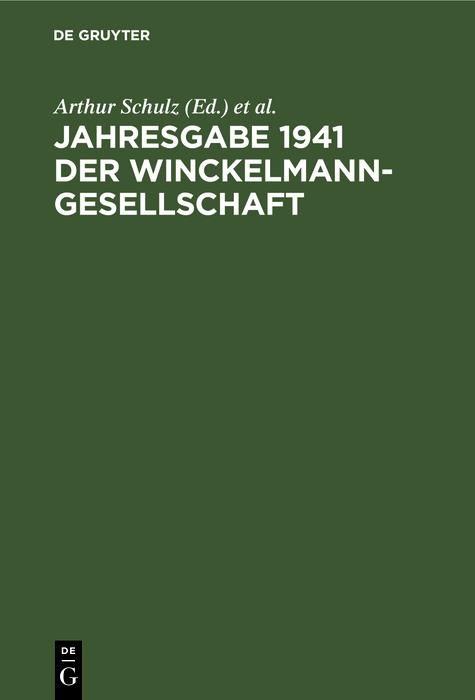 Produktbild: Jahresgabe 1941 der Winckelmann-Gesellschaft