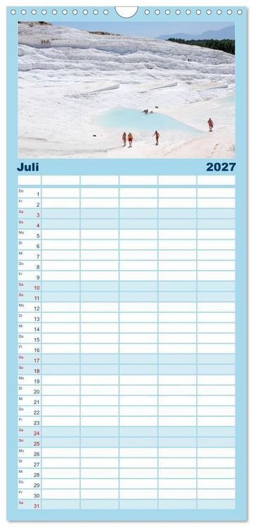 Produktbild: Familienplaner 2027 - Sommer an der T&uuml;rkischen &Auml;g&auml;is mit 5 Spalten (Wandkalender, 21 x 45 cm) CALVENDO