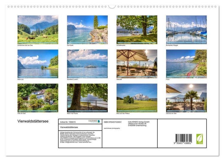 Produktbild: Vierwaldst&auml;ttersee (hochwertiger Premium Wandkalender 2026 DIN A2 quer), Kunstdruck in Hochglanz