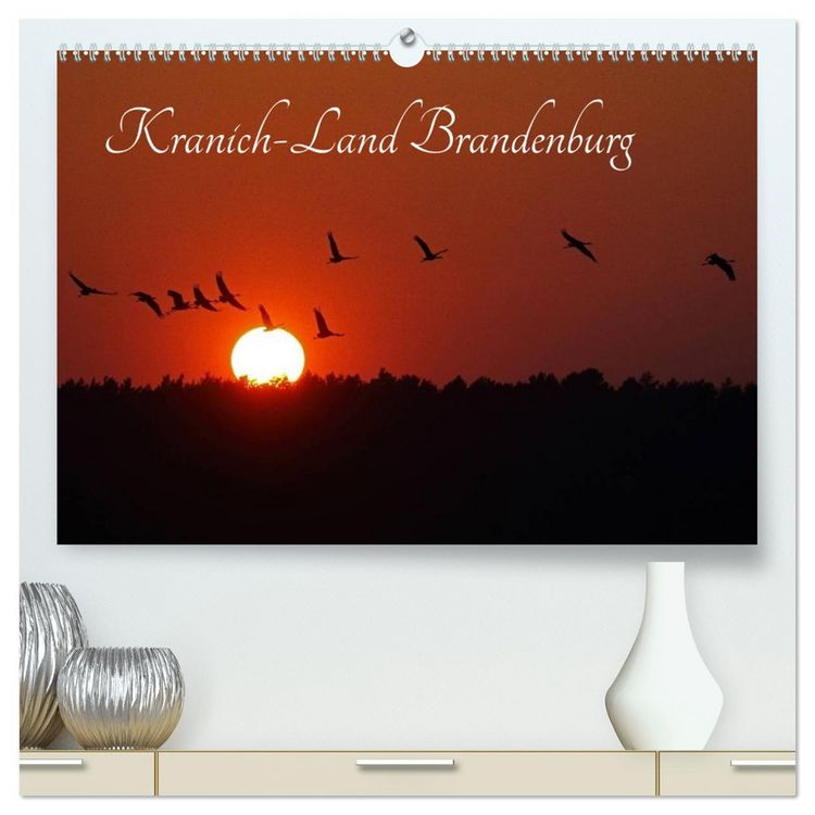 Produktbild: Kranich-Land Brandenburg (hochwertiger Premium Wandkalender 2026 DIN A2 quer), Kunstdruck in Hochglanz
