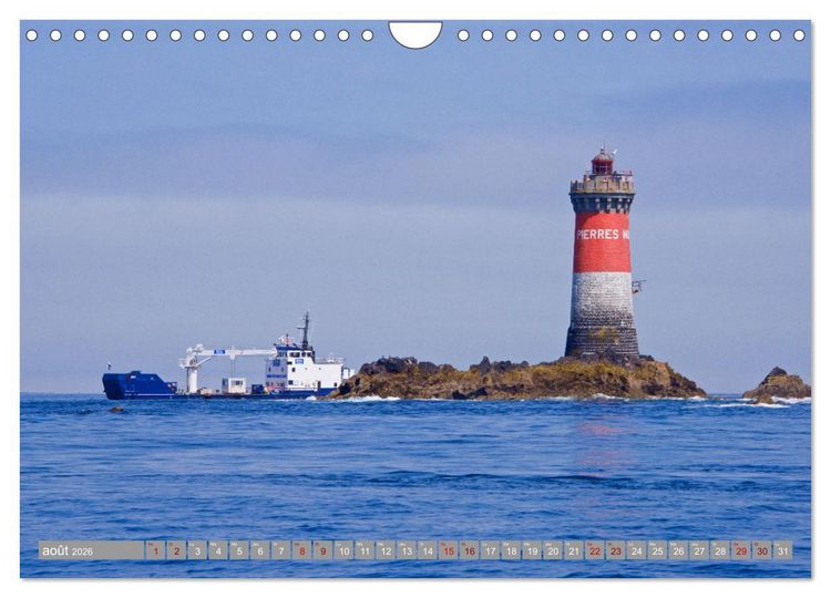 Produktbild: Phare des Pierres Noires (Calendrier mural 2026 DIN A4 vertical), CALVENDO calendrier mensuel