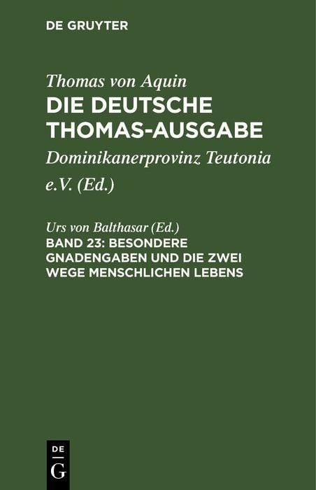 Produktbild: Besondere Gnadengaben und die Zwei Wege menschlichen Lebens