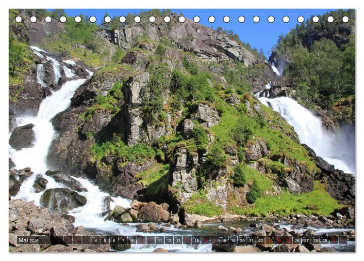 Produktbild: Norwegen 2026 - Berge, Fjorde, Moore (Tischkalender 2026 DIN A5 quer), CALVENDO Monatskalender