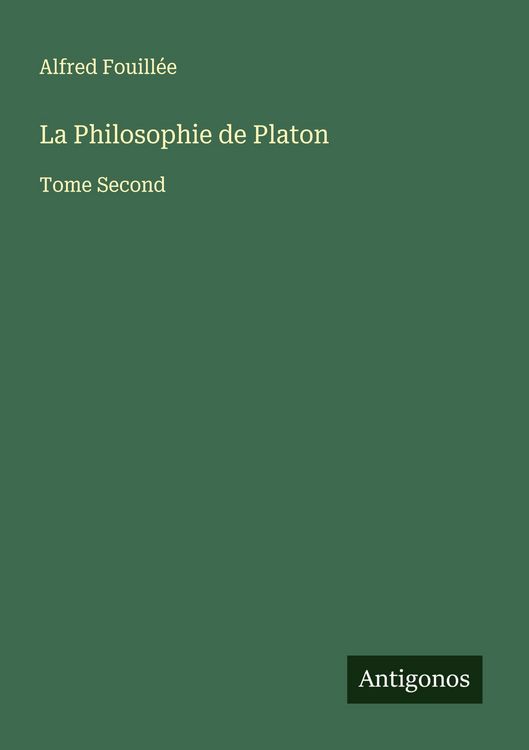 Produktbild: La Philosophie de Platon