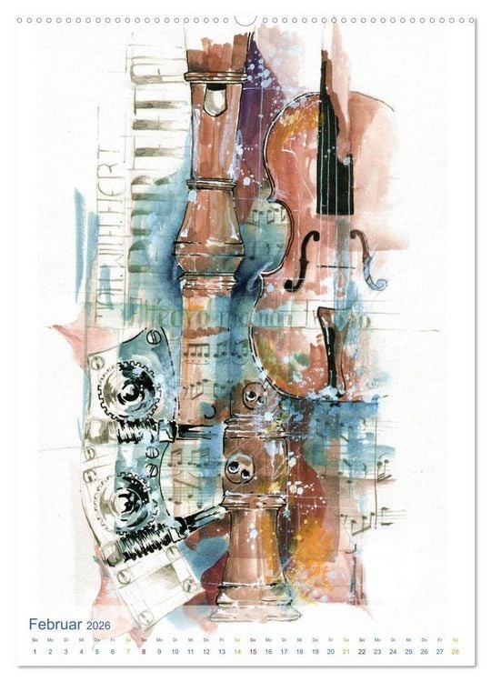 Produktbild: MUSIK Impressionen (Wandkalender 2026 DIN A2 hoch), CALVENDO Monatskalender