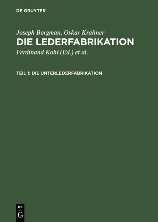 Produktbild: Die Unterlederfabrikation