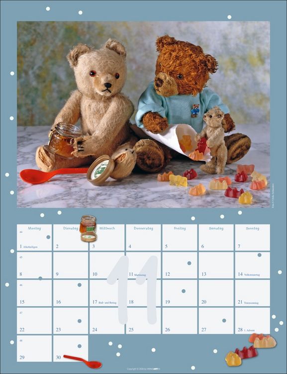 Produktbild: Teddyb&auml;ren Kalender 2027