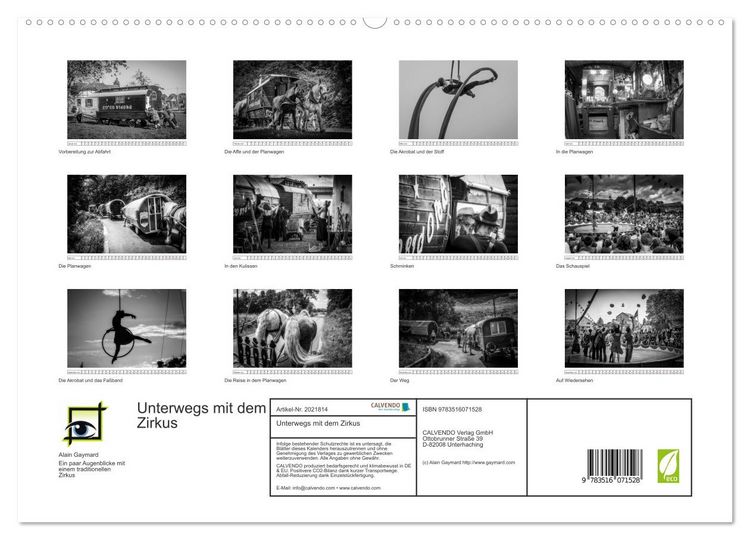 Produktbild: Unterwegs mit dem Zirkus (hochwertiger Premium Wandkalender 2026 DIN A2 quer), Kunstdruck in Hochglanz