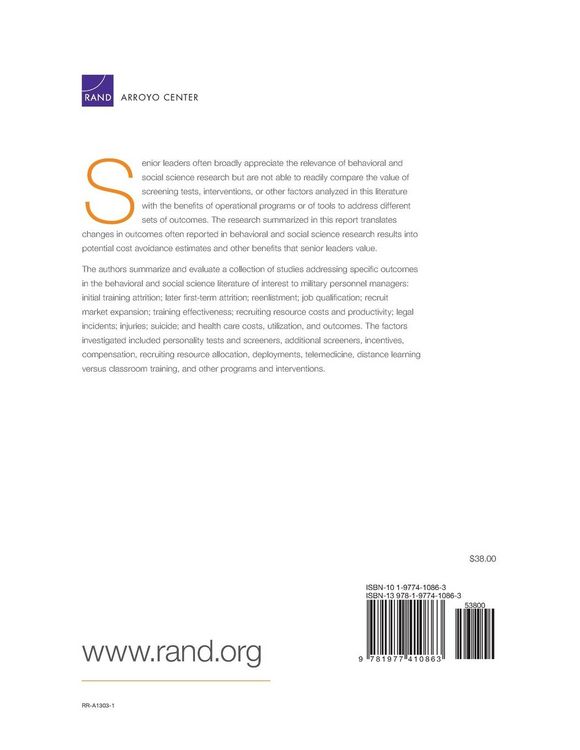 Produktbild: Quantifying Potential Cost Avoidance Implications of Outcomes Reported in Behavioral and Social Science Research