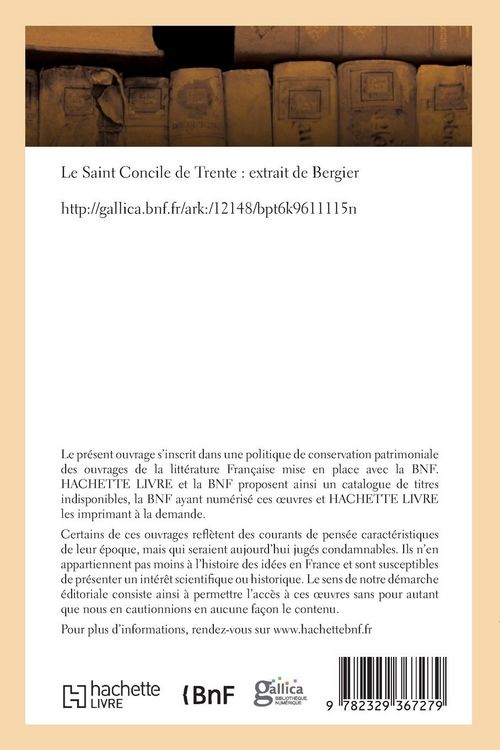 Produktbild: Le Saint Concile de Trente, extrait