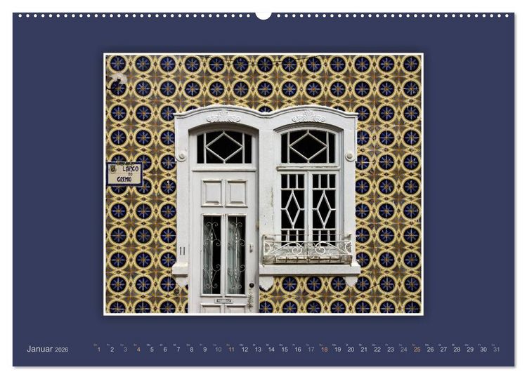 Produktbild: Azulejo-Fassaden in Portugal (Wandkalender 2026 DIN A2 quer), CALVENDO Monatskalender