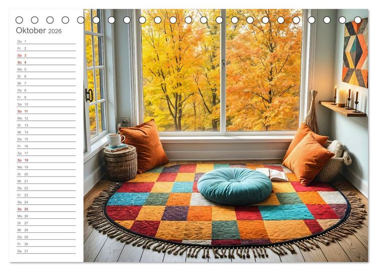 Produktbild: Zuhause im Augenblick - Lieblingspl&auml;tze zum Innehalten (Tischkalender 2026 DIN A5 quer), CALVENDO Monatskalender