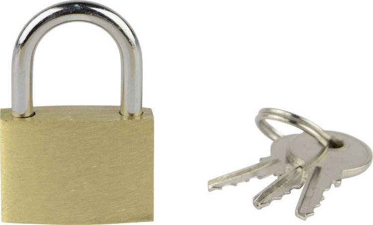 Produktbild: Br&uuml;der Mannesmann M 413-25 Vorh&auml;ngeschloss 25 mm verschieden schlie&szlig;end Goldgelb Schl&uuml;sselschloss