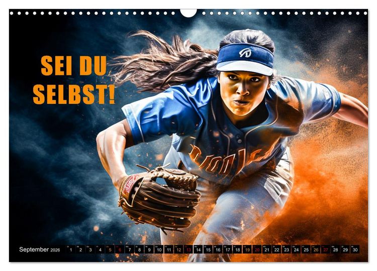 Produktbild: Baseball und Motivation (Wandkalender 2026 DIN A3 quer), CALVENDO Monatskalender
