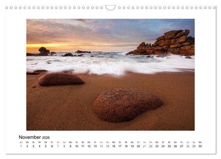 Produktbild: Bretagne - C&ocirc;te de Granit Rose (Wandkalender 2026 DIN A3 quer), CALVENDO Monatskalender