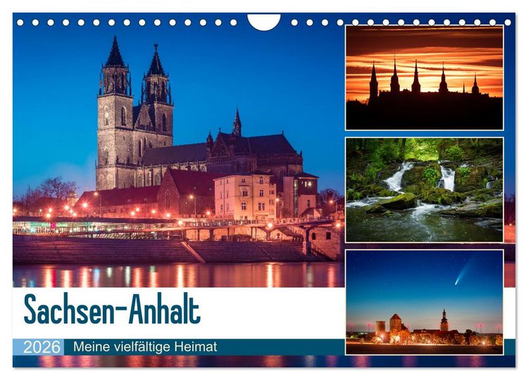 Produktbild: Sachsen-Anhalt - Meine vielf&auml;ltige Heimat (Wandkalender 2026 DIN A4 quer), CALVENDO Monatskalender