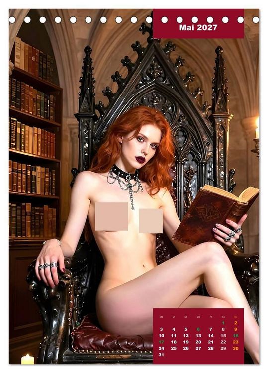 Produktbild: Gothic Engel (Tischkalender 2027 DIN A5 hoch), CALVENDO Monatskalender
