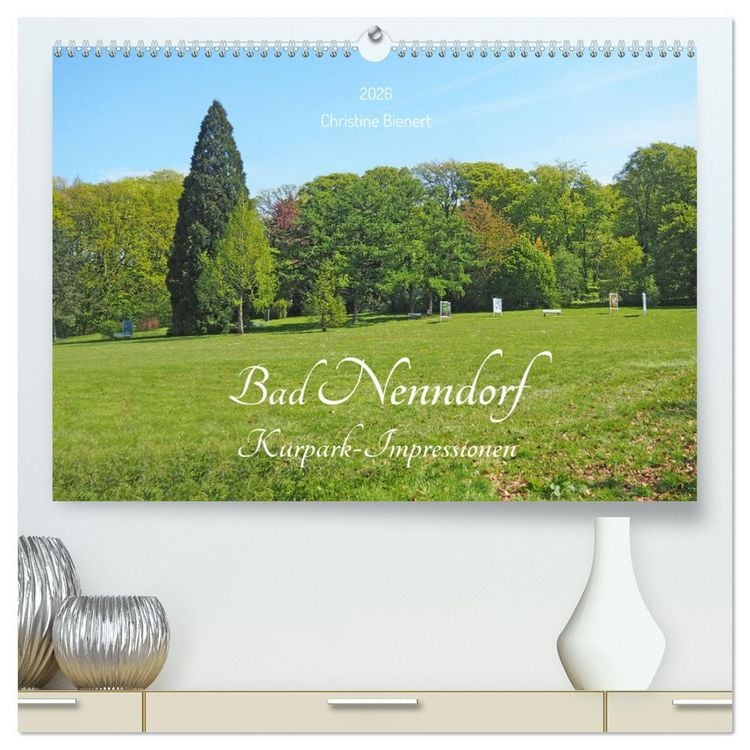 Produktbild: Bad Nenndorf, Kurpark-Impressionen (hochwertiger Premium Wandkalender 2026 DIN A2 quer), Kunstdruck in Hochglanz