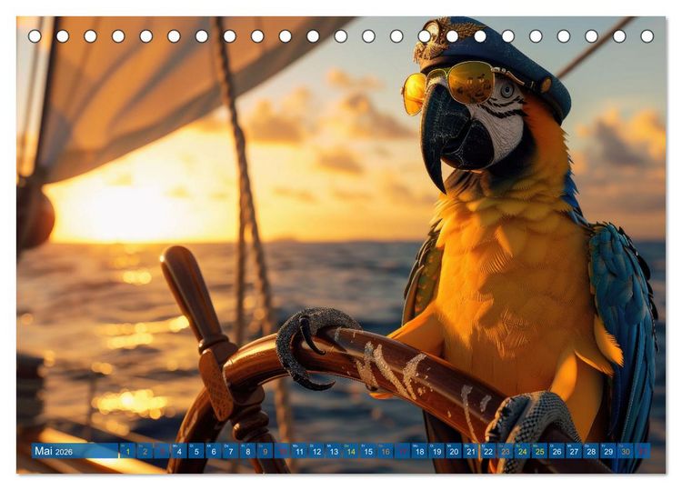 Produktbild: Der tierisch Skipper-Kalender (Tischkalender 2026 DIN A5 quer), CALVENDO Monatskalender