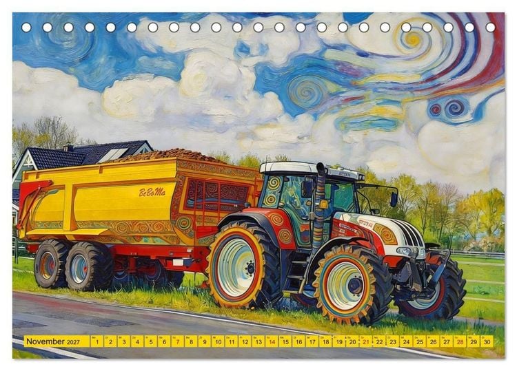 Produktbild: Farbenfrohes Landleben (Tischkalender 2027 DIN A5 quer), CALVENDO Monatskalender