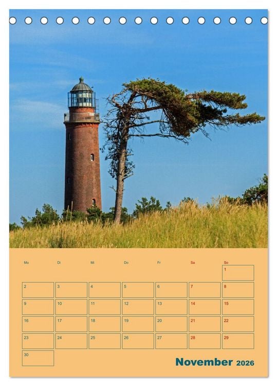 Produktbild: Fischland-Dar&szlig;-Zingst Terminplaner (Tischkalender 2026 DIN A5 hoch), CALVENDO Monatskalender