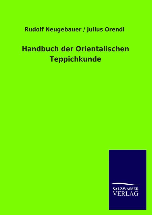 Produktbild: Handbuch der Orientalischen Teppichkunde