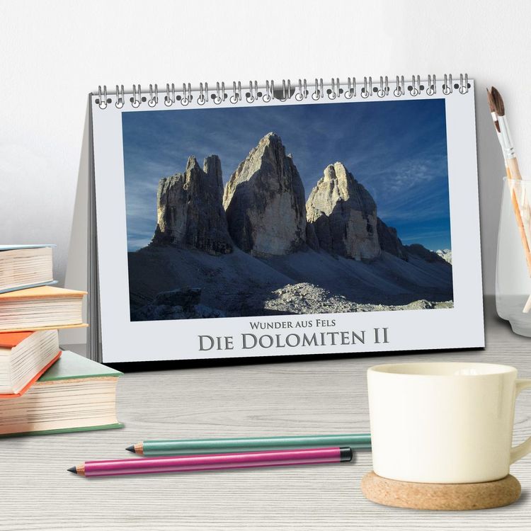 Produktbild: Wunder aus Fels - Die Dolomiten II (Tischkalender 2026 DIN A5 quer), CALVENDO Monatskalender