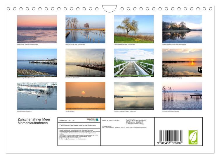 Produktbild: Zwischenahner Meer Momentaufnahmen (Wandkalender 2026 DIN A4 quer), CALVENDO Monatskalender