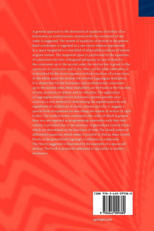Produktbild: Mechanics of non-holonomic systems