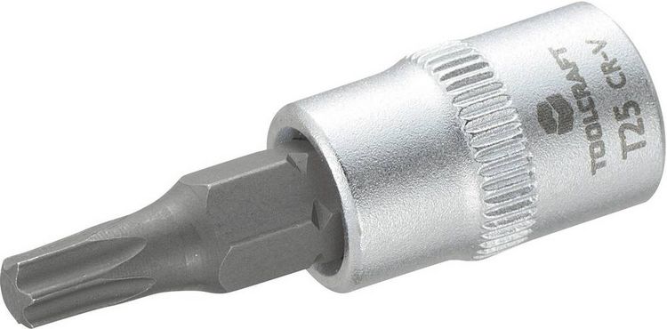 Produktbild: TOOLCRAFT T25 816083 T-Profil Steckschl&uuml;ssel-Bit-Einsatz T 25 1/4\" (6.3 mm)