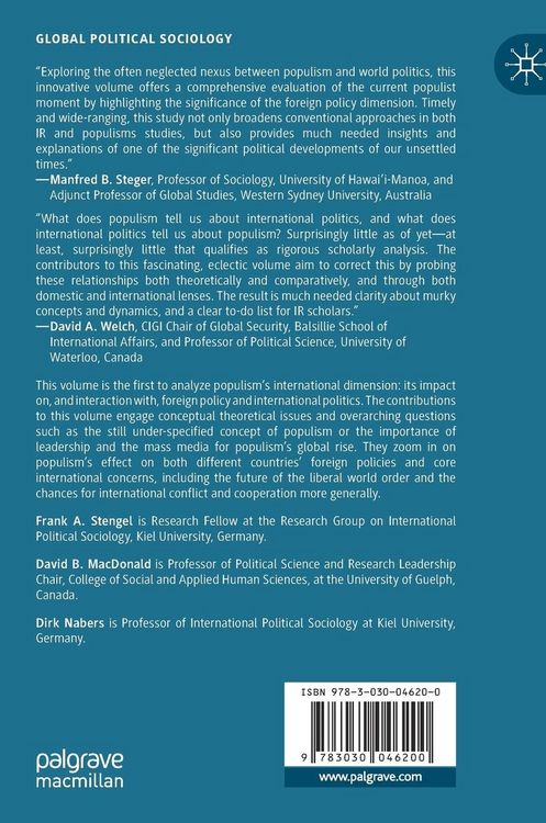 Produktbild: Populism and World Politics