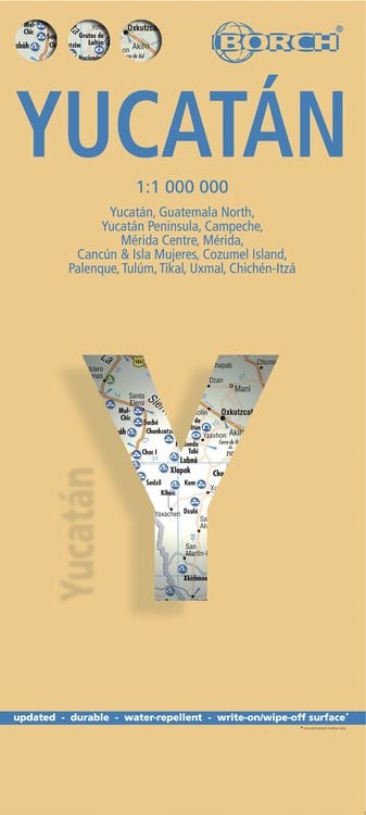 Produktbild: Yucatan 1 : 1 000 000. Road Map + City Maps