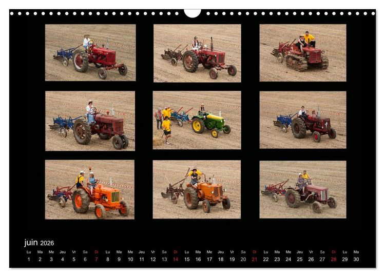Produktbild: Anciens tracteurs agricoles (Calendrier mural 2026 DIN A3 vertical), CALVENDO calendrier mensuel