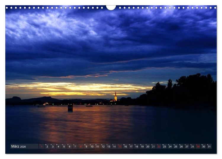 Produktbild: Bodensee zur blauen Stunde (Wandkalender 2026 DIN A3 quer), CALVENDO Monatskalender