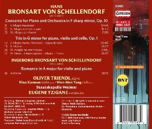 Produktbild: Bronsart: Klavierkonzert/Klaviertrio