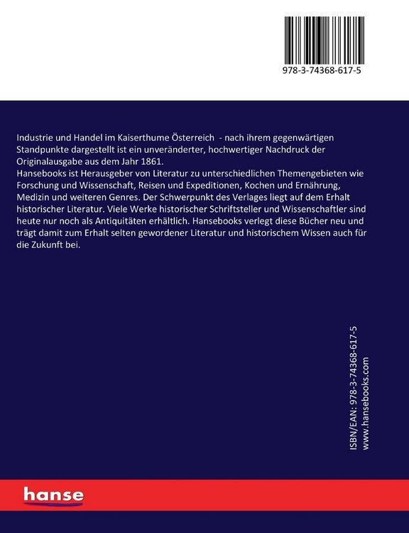Produktbild: Industrie und Handel im Kaiserthume &Ouml;sterreich