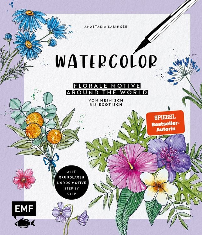 Produktbild: Watercolor &ndash; Florale Motive around the world: von heimisch bis exotisch