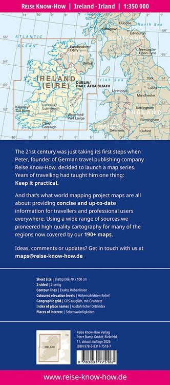 Produktbild: Reise Know-How Landkarte Irland / Ireland (1:350.000)
