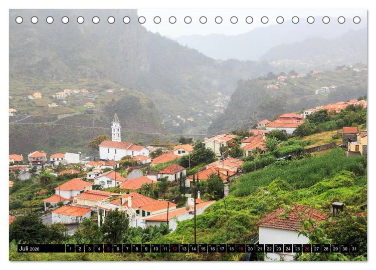 Produktbild: Madeira - Insel mitten im Atlantik (Tischkalender 2026 DIN A5 quer), CALVENDO Monatskalender