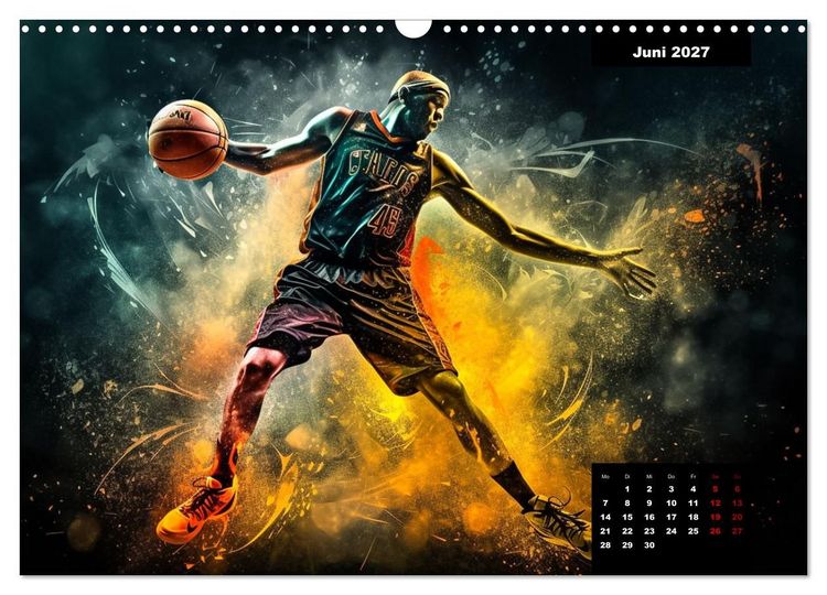 Produktbild: Faszination Basketball (Wandkalender 2027 DIN A3 quer), CALVENDO Monatskalender