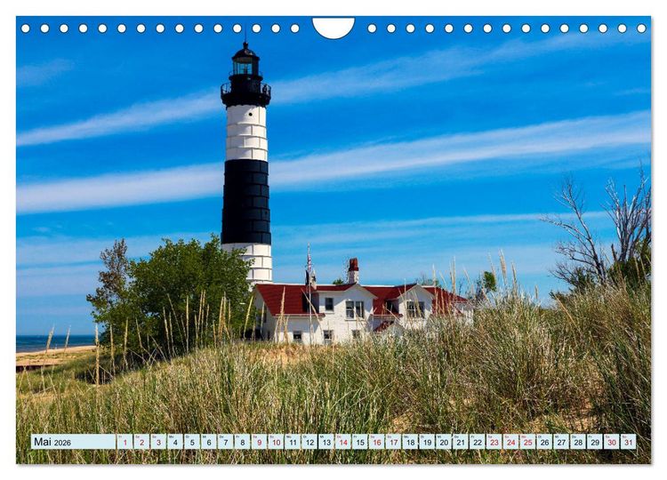 Produktbild: Leuchtt&uuml;rme - Maritime Leuchtfeuer an den K&uuml;sten (Wandkalender 2026 DIN A4 quer), CALVENDO Monatskalender