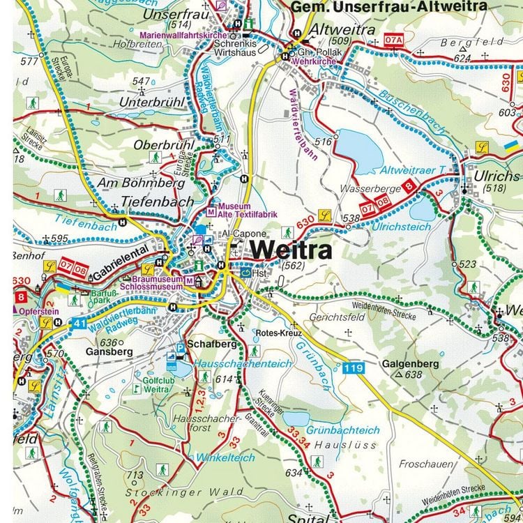 Produktbild: freytag & berndt Wanderkarte WK 0076 Nebelstein, Gm&uuml;nd - Weitra - Gro&szlig; Gerungs - Weinsberger Wald 1:50.000