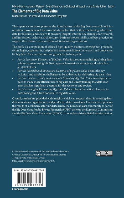 Produktbild: The Elements of Big Data Value