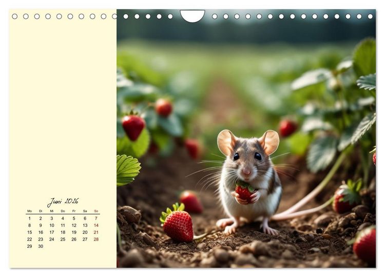 Produktbild: Goldige M&auml;use im Gr&uuml;nen (Wandkalender 2026 DIN A4 quer), CALVENDO Monatskalender