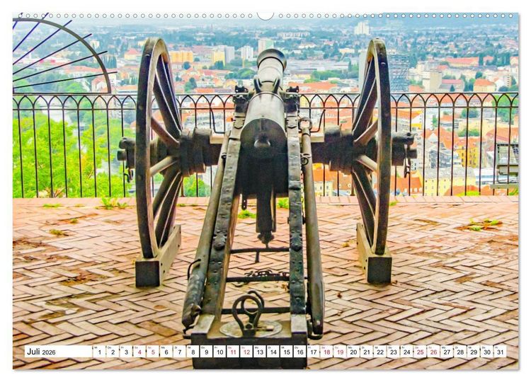 Produktbild: Graz - Ausblick auf die Dachlandschaft (hochwertiger Premium Wandkalender 2026 DIN A2 quer), Kunstdruck in Hochglanz