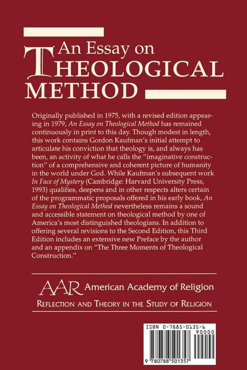 Produktbild: An Essay on Theological Method