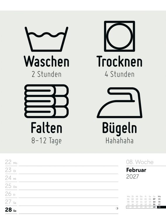 Produktbild: Klartext Spr&uuml;chekalender Wochenplaner 2027
