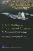 Produktbild: F-22a Multiyear Procurement Program: An Assessment of Cost Savings